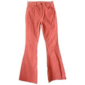Idyllwind Corduroy Flare Pants sz 2 (26x33") Orange Boho Stretchy Hippie Western